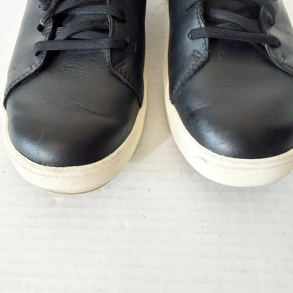 OluKai Men's Lae'ahi Lī 'Ili Waterproof Leather Onyx Black Sneaker Size 9.5